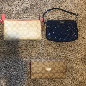 Coach wallets /wristlet